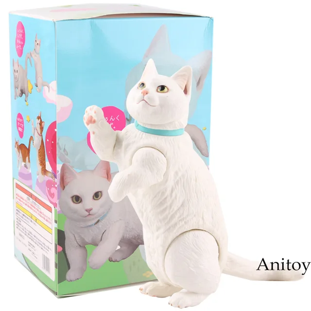 Cute American Shorthair Cat White Cat Figure Pvc Home Decoration