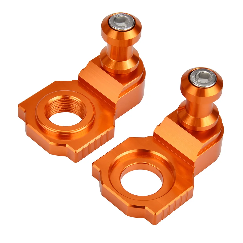 

CNC Rear Axle Blocks Spindle Sliders Adjusters Parking Ball Crash Pads Set For KTM 1290 1190 1090 1050 950 750 690 Adventure /R
