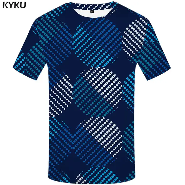 KYKU World Map T shirts Men Vintage T shirt 3d Sailboat Tshirt Homme Geometric Print Tshirts Casual Short Sleeve New Rock Man 3d t shirt 08