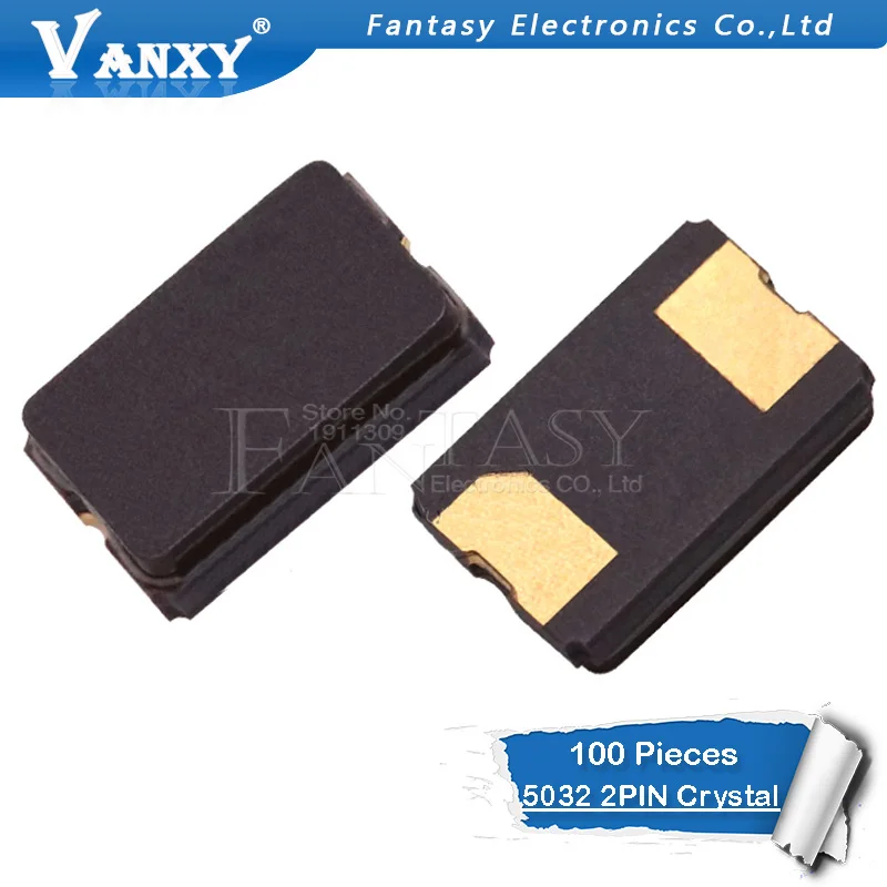100 шт. 8 МГц 10 11 0592 12 13 56 16 000 20 24 2Pin 5032 smd Кварцевый резонатор Кристалл