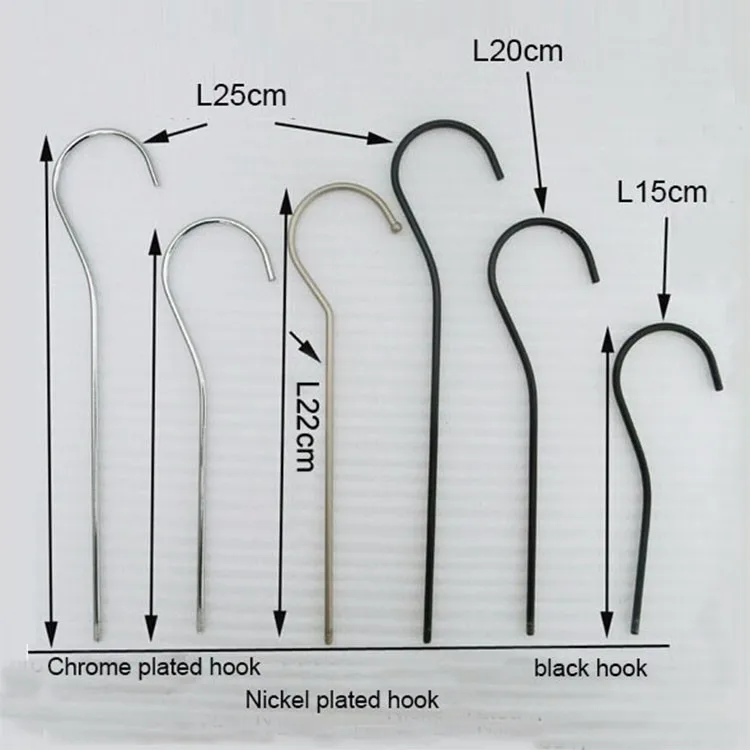 [Бесплатная доставка] металлический крючок для вешалок, вешалка Аксессуар, длинные крюк для вешалки (50 шт./лот)