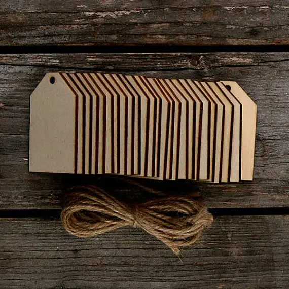 

Wooden Luggage Tags Craft Shapes Plywood with of Twine