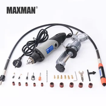 

SPSR to Russia MAXMAN Electric Mini Die Grinder & Bench Clamp & Flexible Shaft Multifunctional Electric Rotary Power Tools Set