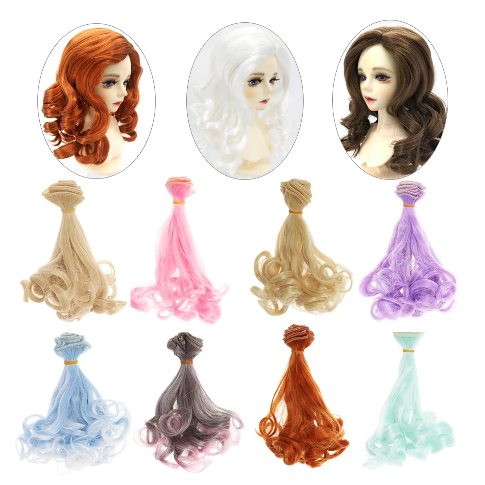 Fashion 15*100cm DIY Mini Tresses Doll Wig High Temperature Material