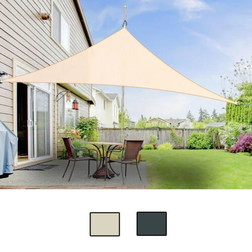 

Triangle 2x2x2m Waterproof Sun Shelter Sunshade Protection Outdoor Canopy Garden Patio Pool Shade Sail Awning Camping Tent Cloth