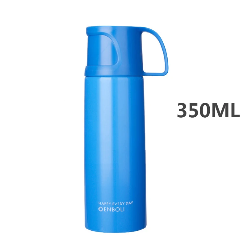 350ML BLUE Термос Transhome, вакуумная колба 500 мл, 350 мл, термос из нержавеющей стали, кофейная кружка, вакуумная колба, термос, бутылка для кофе, посуда для напитков - Цвет: 350ML BLUE