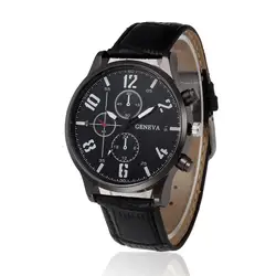Мужские кварцевые часы в стиле кэжуал часы мужские спортивные часы Ретро дизайн кожаный ремешок аналоговые из сплава человек наручные