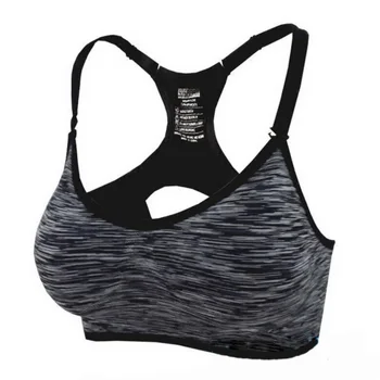 

Fitness Bras Women Spaghetti Straps Padded Push Up Bras Back Hollow Crop Tops Shakeproof Underwear Tennis Vest