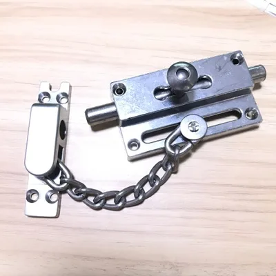 

New Style 2 in 1 Zinc Alloy Door Restrictor Child Safety Security Chain Lock Door Latch/Bolt Door Hardware