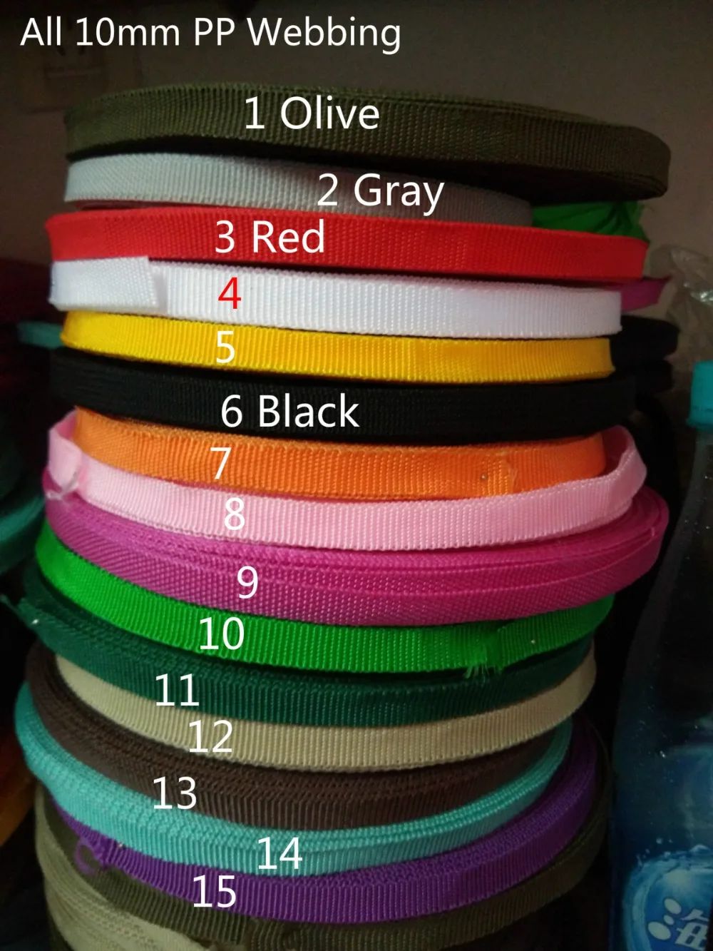 

15 colors 3/8'' inch10mm Wide 50 Yards Polypropylene Black Webbing Ribbon Tape Straps For Craft Bags Handmade Sewing Accessories