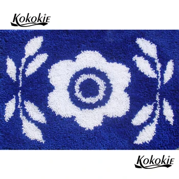 

3d flower embroidery foamy floralkussen knooppakket latch hook diy rug printed floor carpet mat knooppakket tapijten accessories