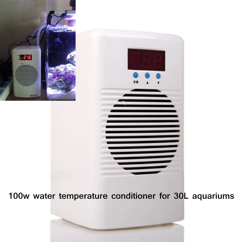 

110-240v water cooler & warmer aquarium chiller for below 30L marine tank coral reef shrimp tank water temperature conditioner