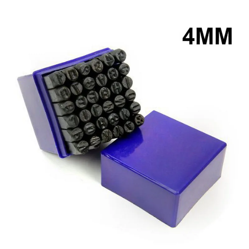 36 PCS 4mm alphanumeric punch Letter Steel Stamp Dies Set for Jewelers