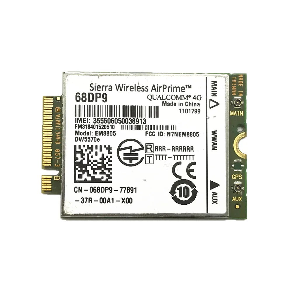 Для DELL Venue 8/11 Pro Wireless DW5570e EM8805 M.2 мобильный широкополосный 4G LTE WWAN Card 68DP9|3G модемы| |
