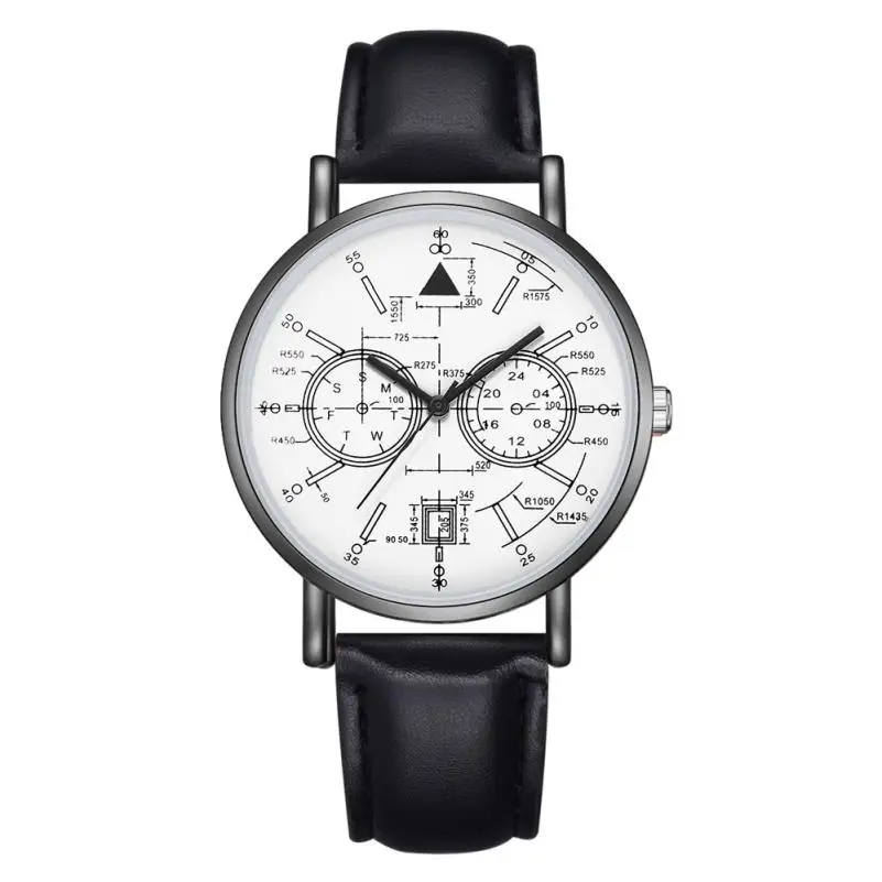 

Fashion Men Watch erkek kol saati Retro Design Leather Band Analog Alloy Quartz Wrist Watch Dignity horloges mannen