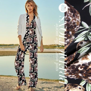 

135cm wide 12mm baby birds print silk crepe de chine fabric for summer blouse dress shirt clothes D730