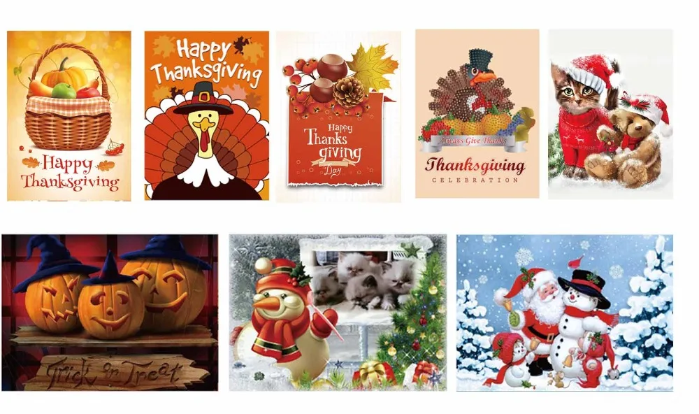 

Invitation cards DIY diamond painting christmas cards diamond 5D DIY painting thanks giving cards New arrivals