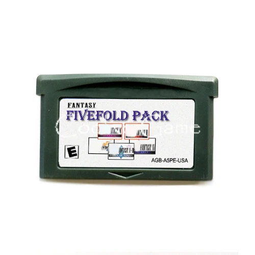 

Fantasy 5 in 1 FiveFold Pack USA Version for 32 Bit Handheld Console Video Game Cartridge Console Card