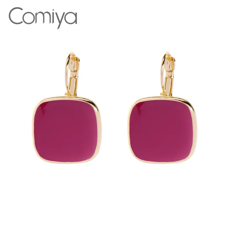 Comiya дизайнерский серьги-гвоздики для женщин акрил розового цвета мозаика цинковый сплав Oorbellen Voor Vrouwen массивные серьги из Индии