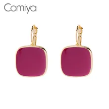 Comiya дизайнерский серьги-гвоздики для женщин акрил розового цвета мозаика цинковый сплав Oorbellen Voor Vrouwen массивные серьги из Индии