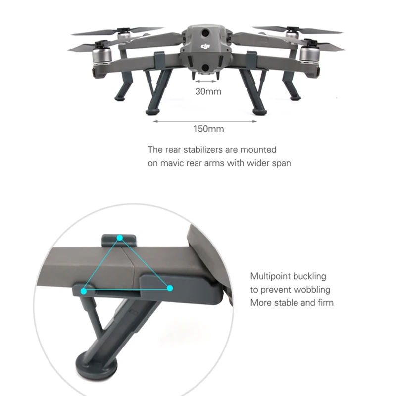 Drone Extended Landing Gear Leg Support Protector Extension Replacement Fit For Dji Mavic 2 pro  zoom  drone accessories 1 (4)