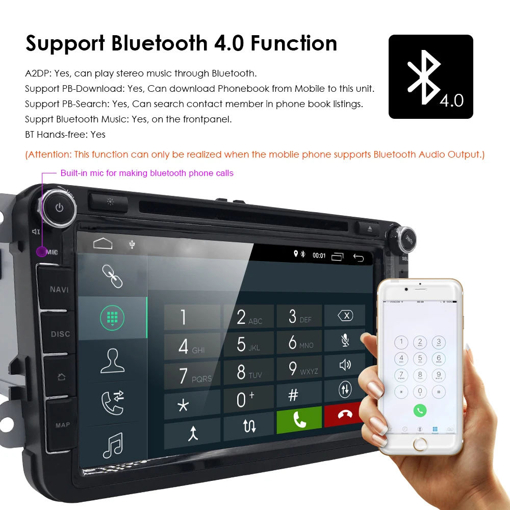 Clearance 8" Android 9.0 IPS DSP Car DVD Radio Stereo GPS Multimedia for Volkswagen VW Passat B6 Golf Tiguan Car Navigation USB Bluetooth 11