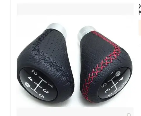 Manual negro 5 Speed Gear Knob con cuero artificial universal para coche-styling leva del cambio pomello cambio teschio Manual negro 5 Speed Gear Knob con cuero artificial universal para coche-styling leva del cambio pomello cambio teschio