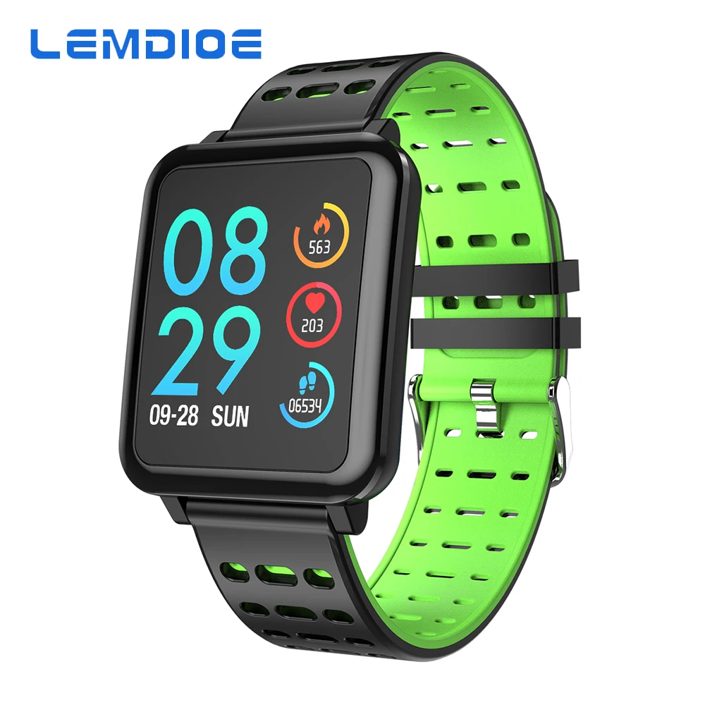 LEMDIOE Smart Watch For men women heart rate blood pressure monitor IOS Smartwatch Android IP67 Waterproof Sports smart wear
