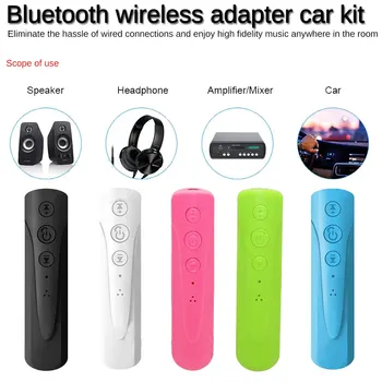 

Marsnaska 5 Colors 3.5mm Jack Aux Bluetooth Wireless Adapter Car Kit A2DP 4.2 Bluetooth AUX Audio Receiver Adapter