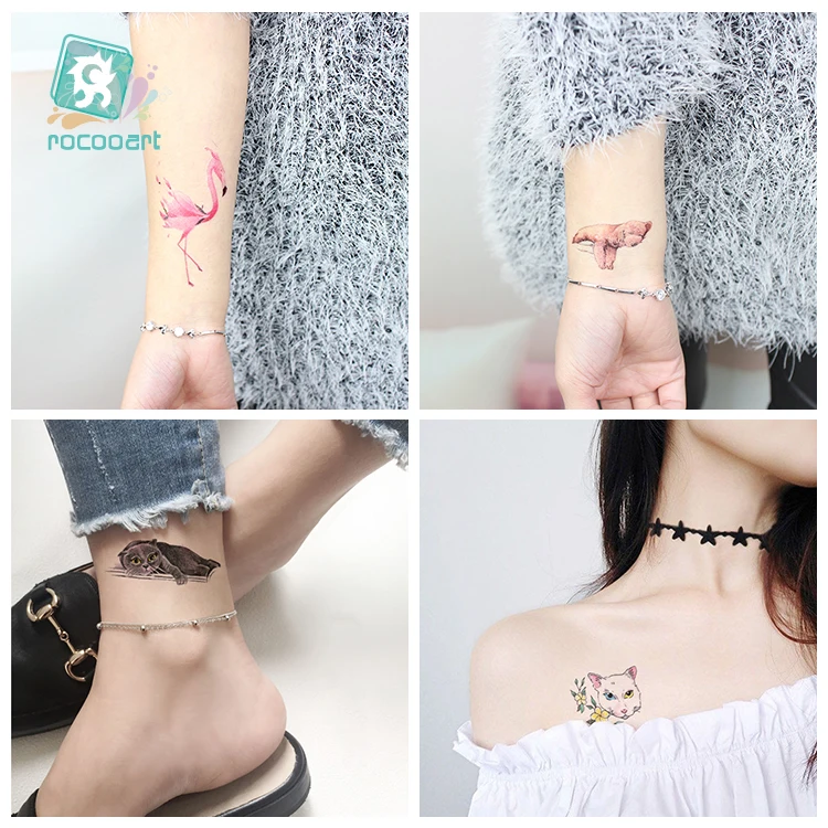 Nouveaute Mignon Petit Tatouage Stivker Colore Chat Fleur Lune Motif De Chien Conceptions Pour Enfant Etanche Faux Temporaire Corps Tatoo Aliexpress