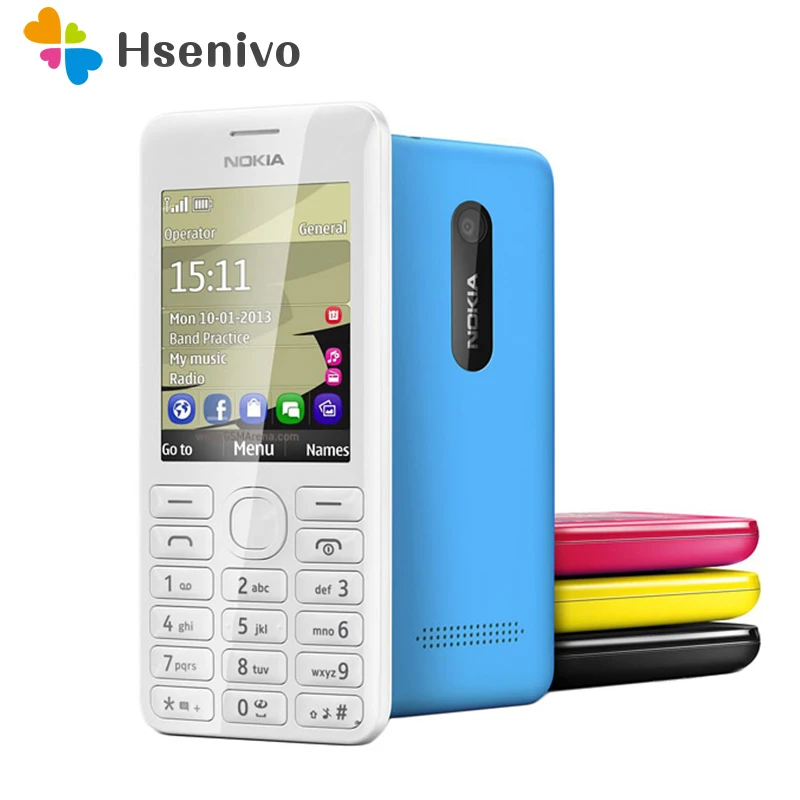 2060 Dual Sim Оригинальный Nokia 2060 206 2 г/м² 1.3MP 1100 мАч разблокированный дешевый Восстановленный мобильный телефон Восстановленное