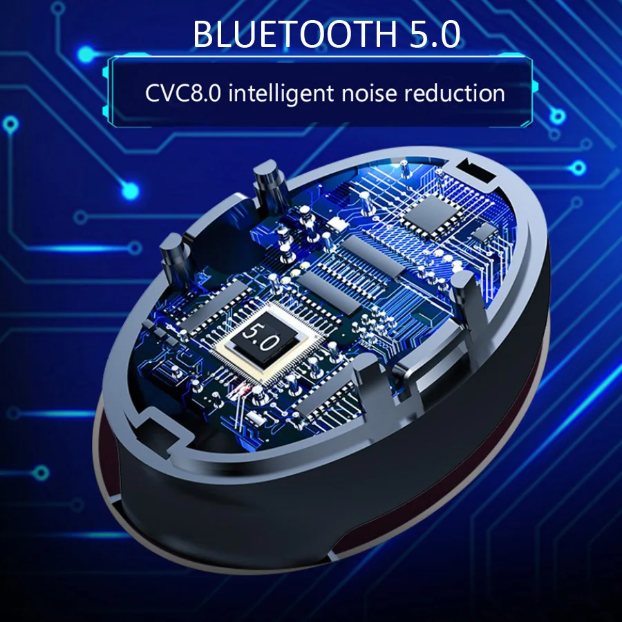 QCR TWS 5,0 беспроводные bluetooth-наушники Мощный светодиодный дисплей с сенсорным управлением спортивные 9D HiFi стерео беспроводные наушники