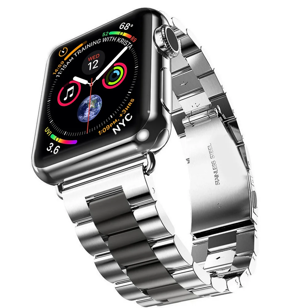 Ремешок из нержавеющей стали для apple watch bands correa aplle watch 42 мм 38 мм 44 мм 40 мм iwatch series 4 3 2 1 ссылка браслет ремешок для часов