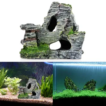 

Mountain view aquarium rock grotte arbre pont aquarium ornement rocaille decor
