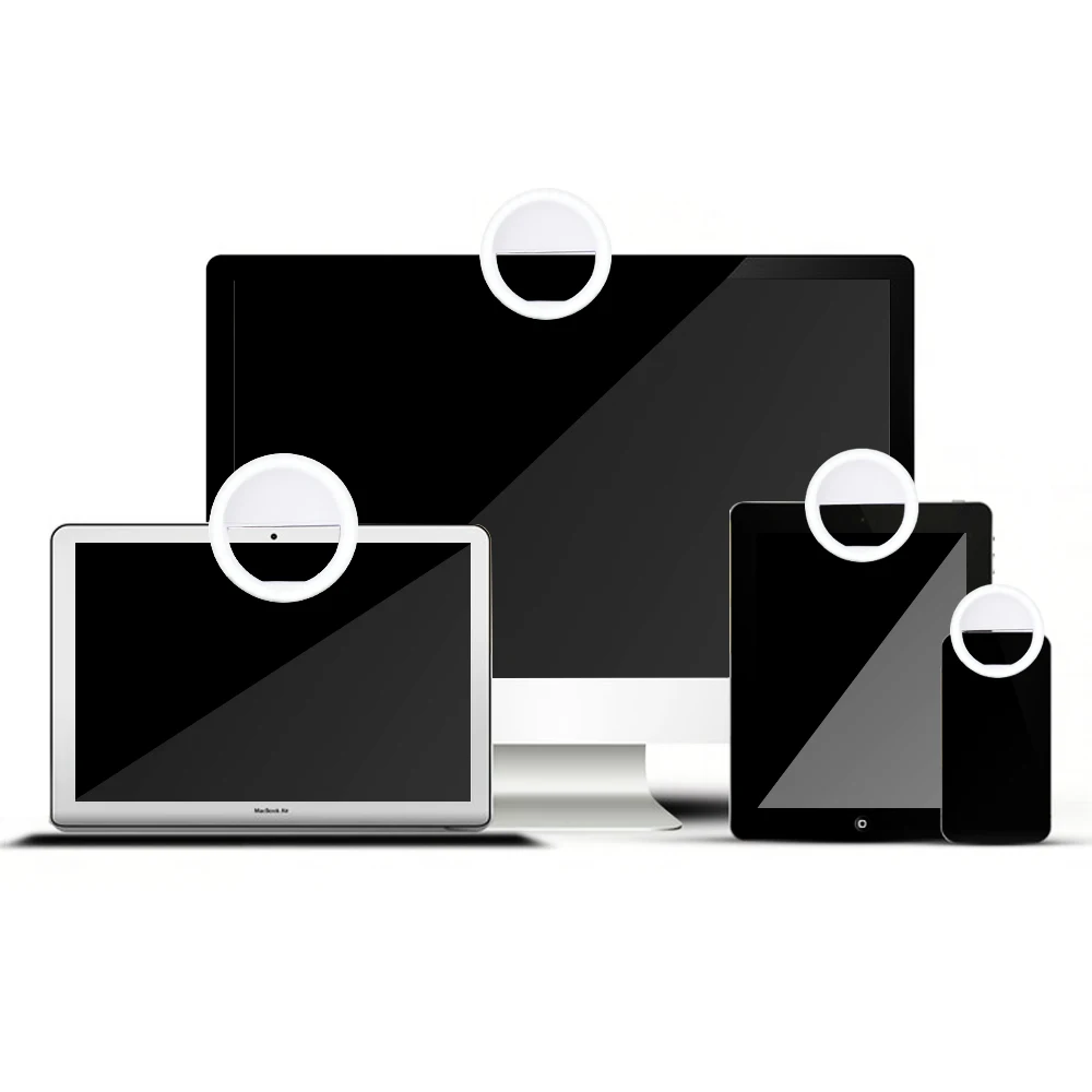 Портативный USB зарядка селфи кольцо свет для телефона дополнительная подсветка