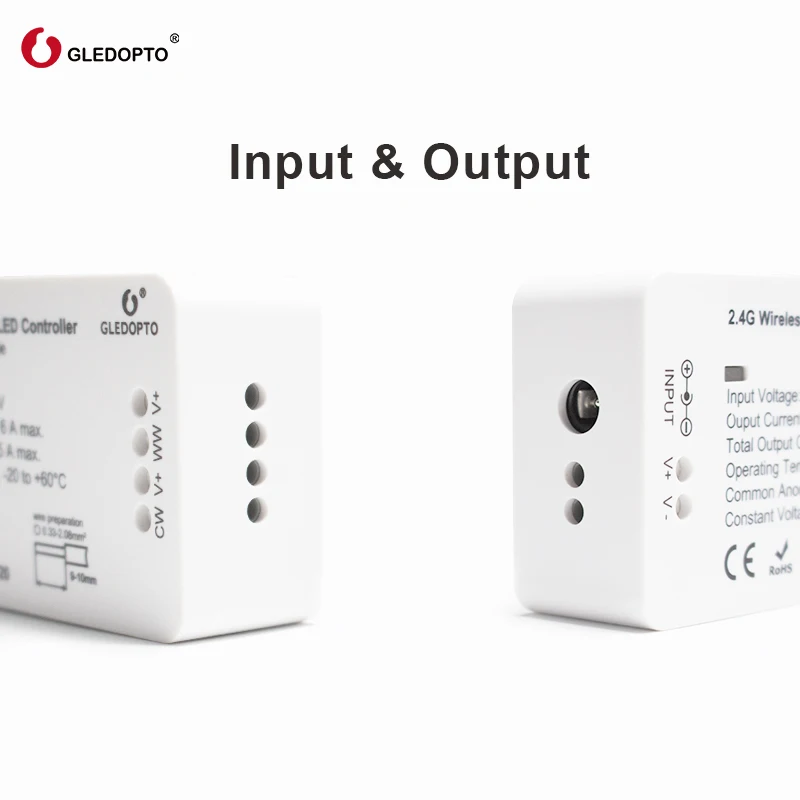 GLEDOPTO ZIGBEE мост светодиодный контроллер ww/cw лента с диммером DC12/24 V zll Стандартный
