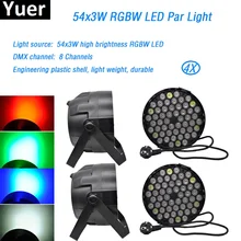 4Pcs/Lot LED Par Light 54x3W RGBW High Power LED Par Wash Light 8 Channel DMX512 For Event Disco Party Show DJ light disco light 4Pcs/Lot LED Par Light 54x3W RGBW High Power LED Par Wash Light 8 Channel DMX512 For Event Disco Party Show DJ light disco light