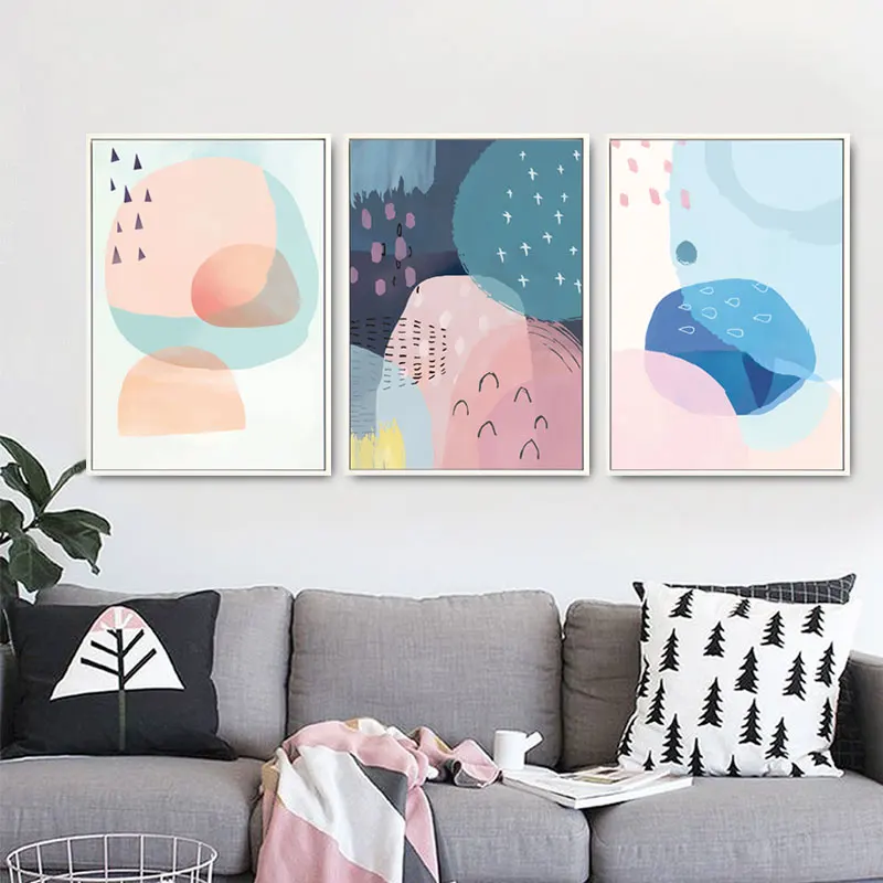 

Geometry Abstract Nordic Poster Prints Minimalist Wall Art Canvas Painting Modern Picture Home Decor Room Decoration Unframed