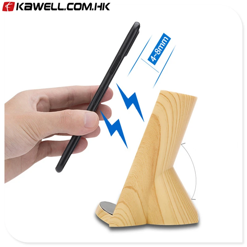 

10 pcs a lot 10W Wooden Qi Wireless Charger Fast Quick Charge Wireless Charging Stand
