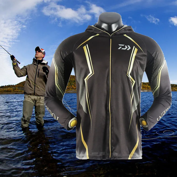 

2018 High Quality Outdoor Men Sportswear Original Creative Design Fishing Jersey Moisture Wicking Unique Hooded-clothing