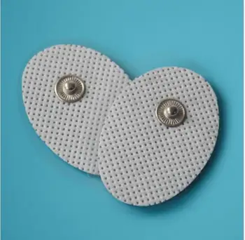 

Reusable white Oval-shaped TENS Small Snap On Electrode Pads, 10 Pairs (20Pads) 4cm x 3cm