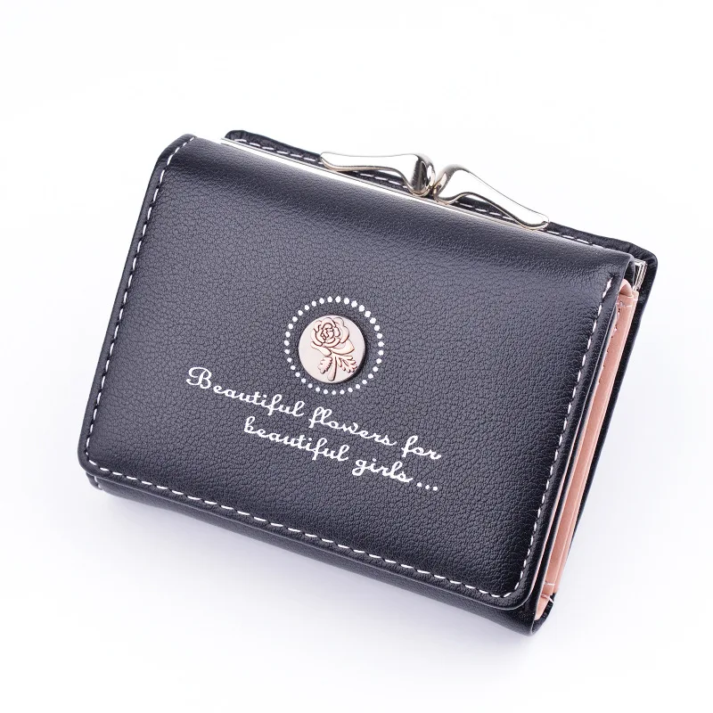 

Brand Fashion Women wallet small three fold PU leather coin wallet fresh multi-function women purse female coin purse wallet