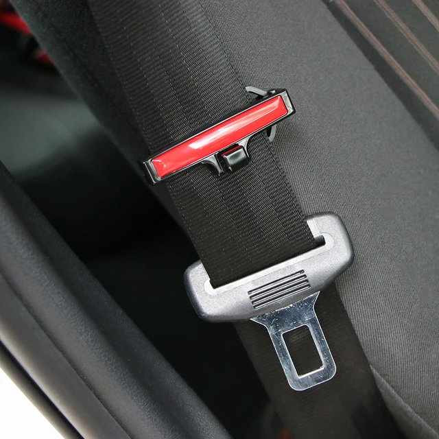 2 Pcs Car Safety Belt Clips Slip Resistant Seat Buckle Simple Strong Adjustable Universal Clamp
