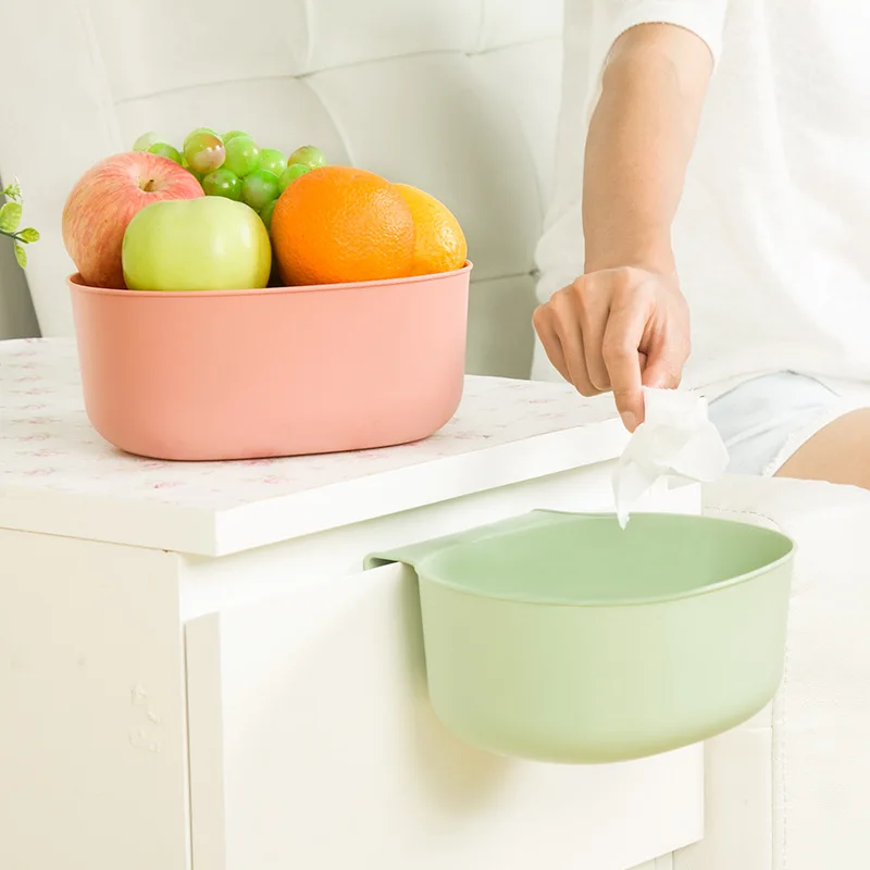 

Desktop Storage Basket Kitchen Hanging Household Table Trash Organizers Mini Cabinet Door Wall Hanging Stroage Container