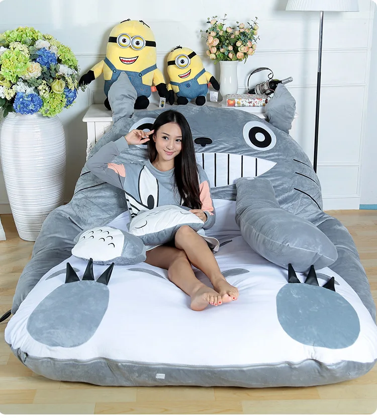 Cartoon Home Cotton Totoro Mattress,Size1.9*1.2m,Soft Floor Double Bed
