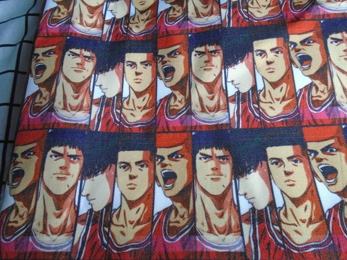50*140 см баскетбольная анимация SLAM DUNK полиэстерная холщовая ткань пэчворк для DIY четвертей шитье для подушки обувь сумка рубашка