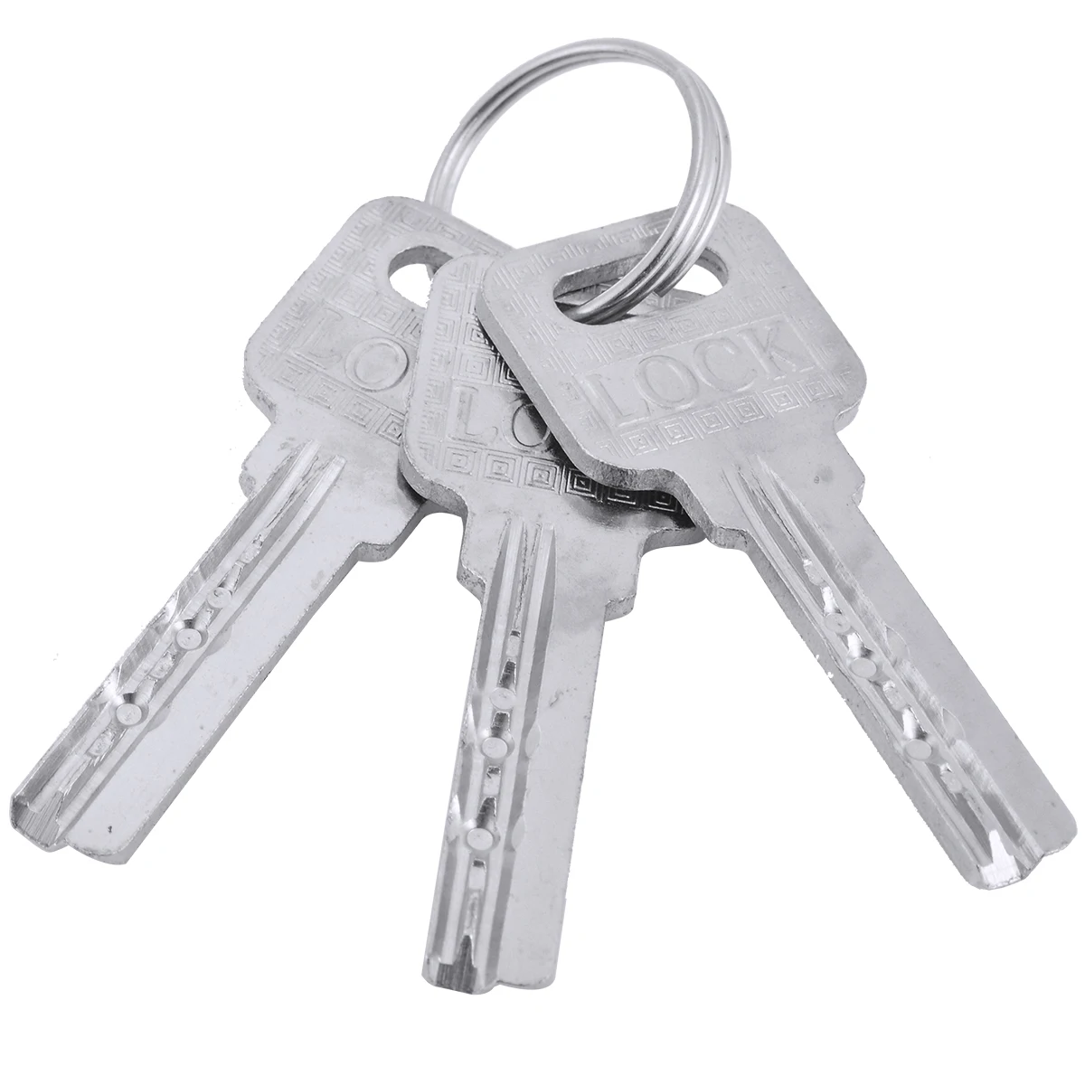 Mayitr 2pcs Antique Home Security Door Handles Dual Latch Locks With 3 Key Door Handles Locks Hardware Tools
