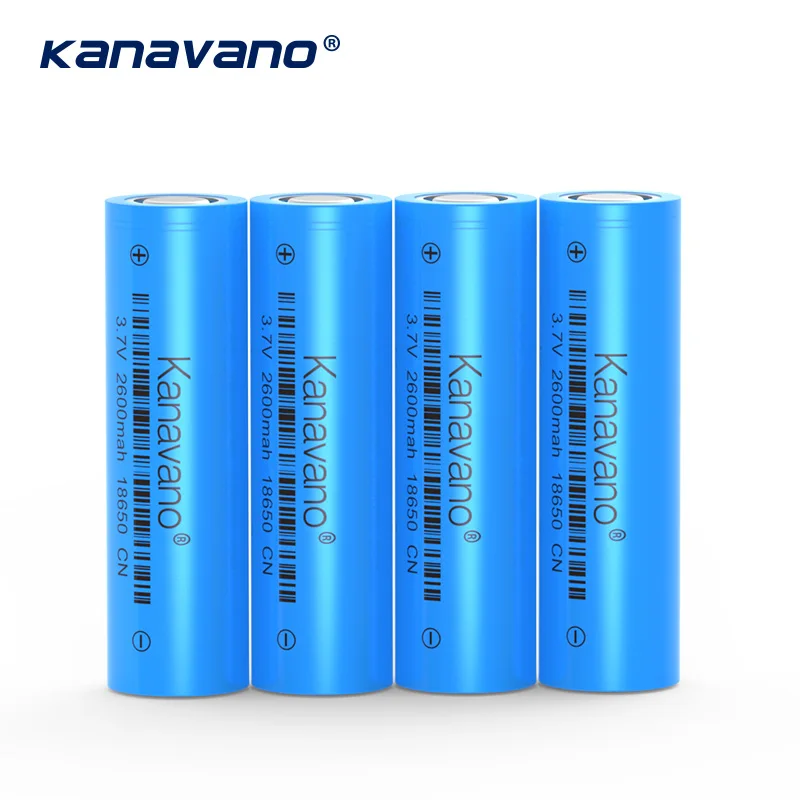 Kanavano, новинка,, 18650, 2600 мА/ч, литий-ионная, 3,7 в, перезаряжаемая литиевая батарея для фонарика, фонарь, аккумулятор