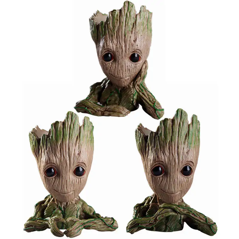 

Baby Groot Flowerpot Action Figures Cute Model Toy Pen Pot Holder Hero Model Baby Tree Man Garden Flower Plant Pot Kids Gifts