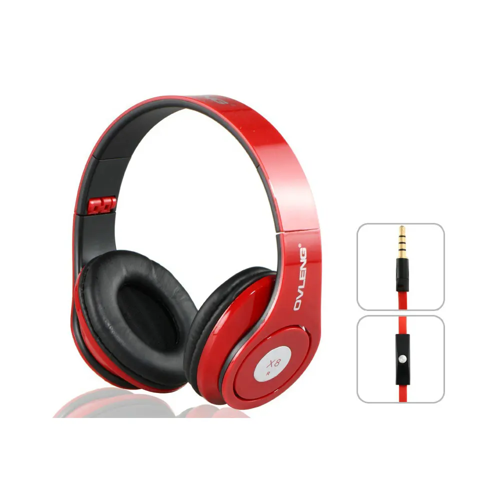 OV X8MV Foldable Studio HiFi Deep Bass Stereo Wired Headphone Music